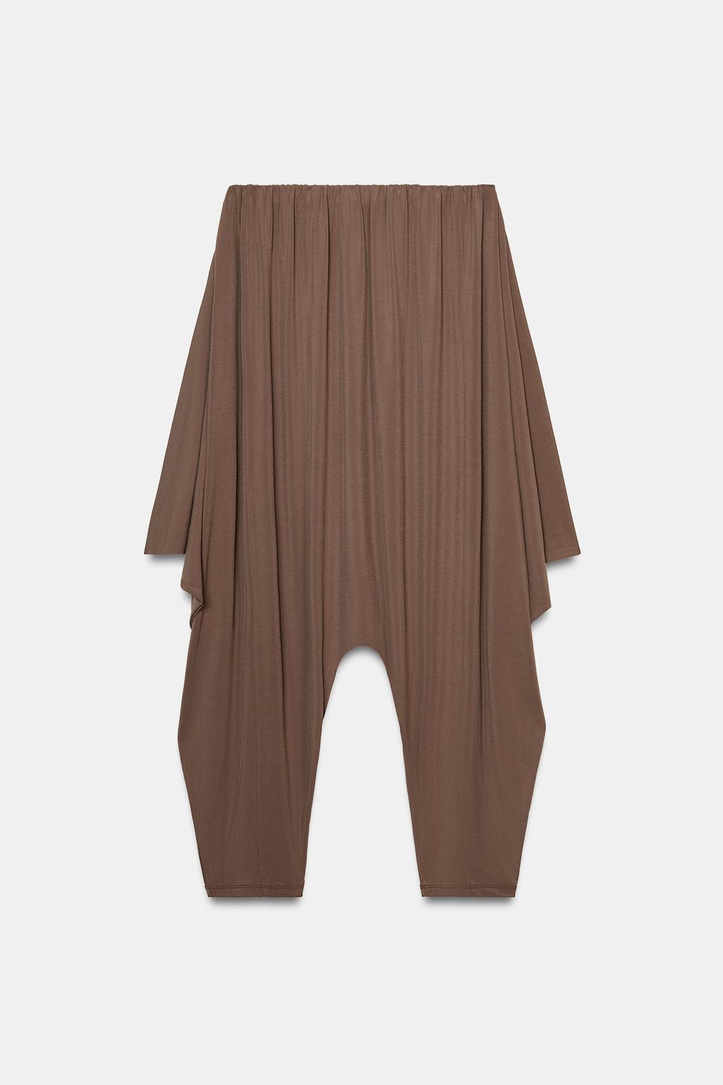 АCИММЕТРИЧНЫЕ БРЮКИ BAGGY ИЗ СТРУЯЩЕЙСЯ ТКАНИ