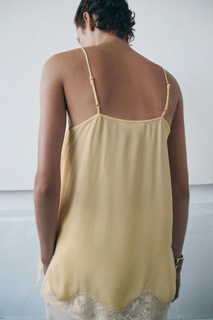 Топ в бельевом стиле с кружевом — ZW COLLECTION- Заказать в России