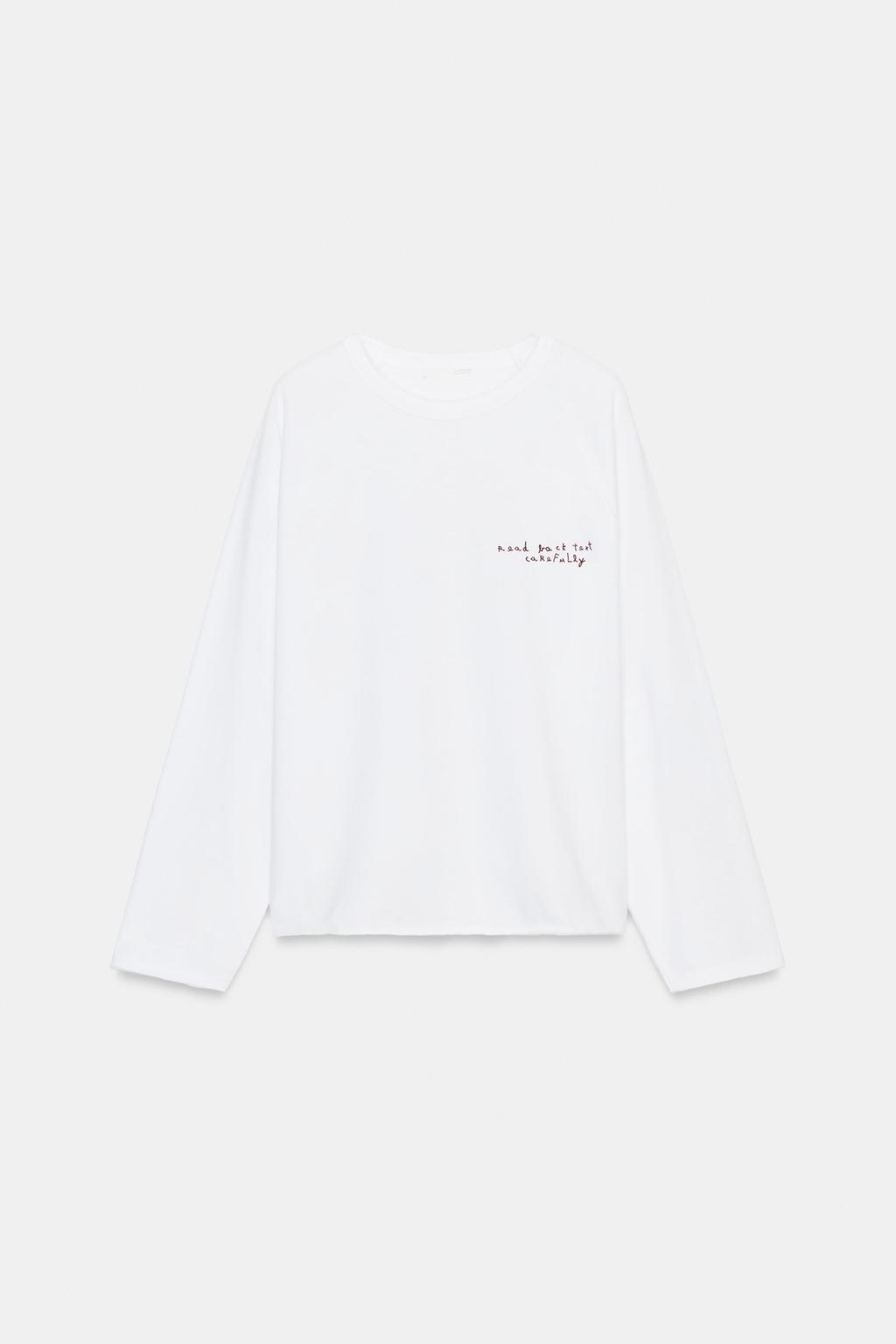 ФУТБОЛКА С ДЛИННЫМИ РУКАВАМИ И НАДПИСЬЮ