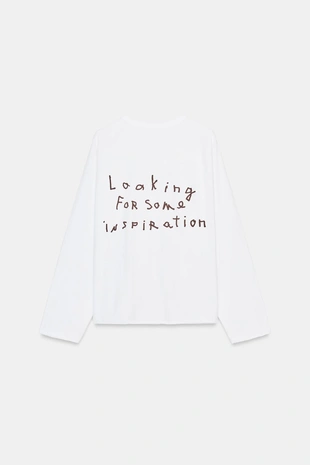 Футболка с длинными рукавами и надписью- Заказать в России