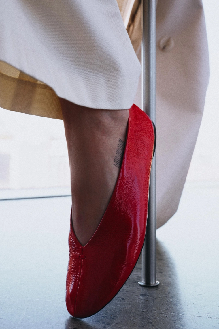 Кожаные балетки