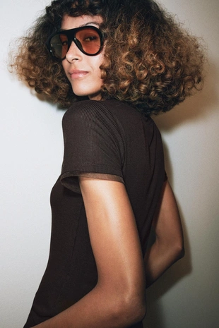 Футболка комбинированная с тюлем- Заказать в России