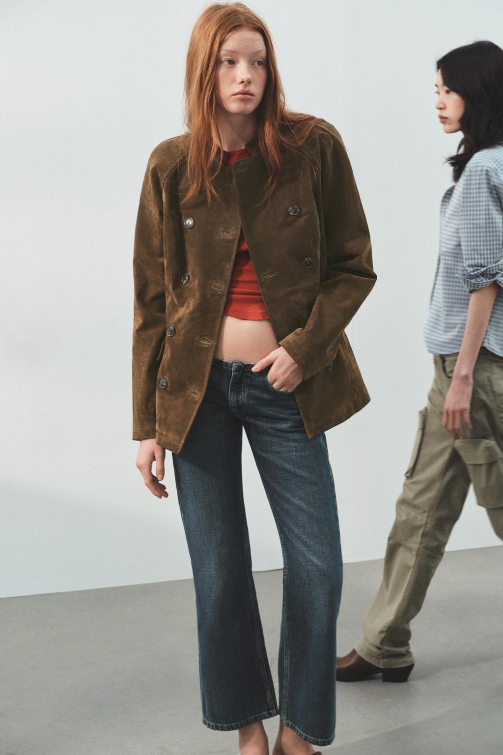 ПРИТАЛЕННАЯ КУРТКА ИЗ 100% ЗАМШИ