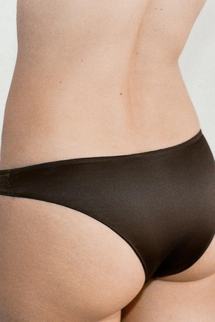 Атласные трусы с кружевом- Заказать в России