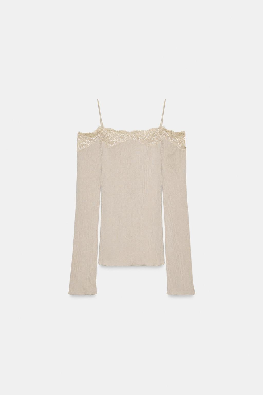 КОМБИНИРОВАННЫЙ ТОП С ОТКРЫТЫМИ ПЛЕЧАМИ