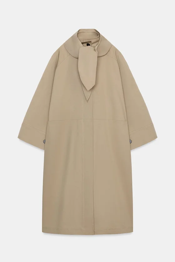 ТРЕНЧ ОВЕРСАЙЗ С ПЛАТКОМ коллекция Zara «ZW» 
