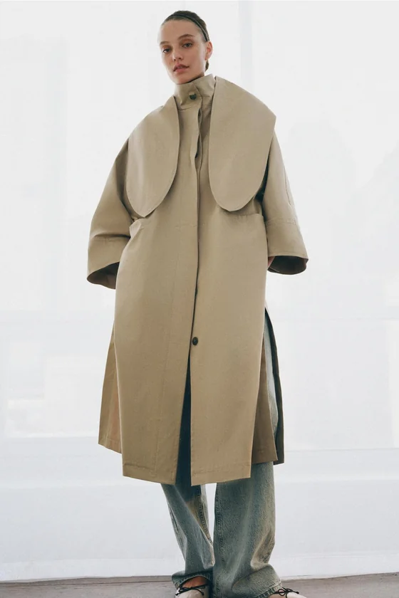 ТРЕНЧ ОВЕРСАЙЗ С ПЛАТКОМ коллекция Zara «ZW» 