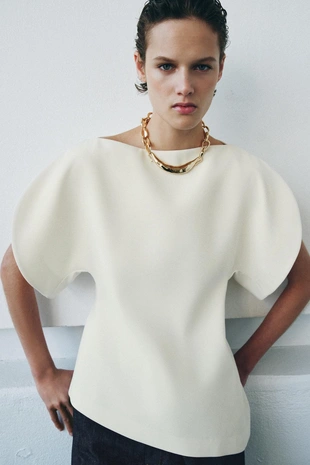 Топ с объемными рукавами — ZW COLLECTION- Заказать в России