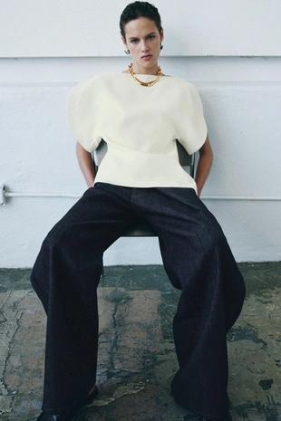 Топ с объемными рукавами — ZW COLLECTION- Заказать в России