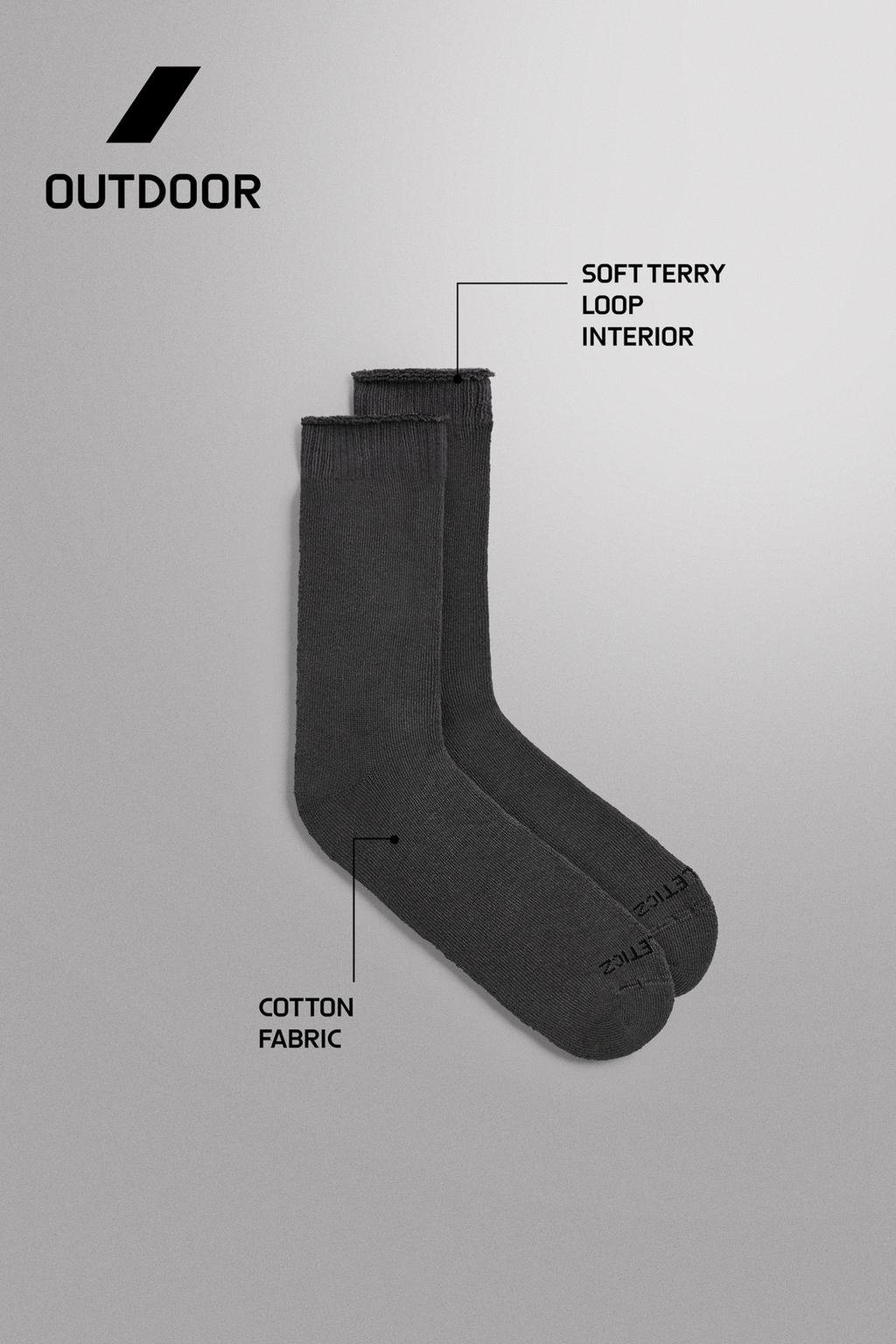 НОСКИ ИЗ СМЕСОВОГО ХЛОПКА С МАХРОВОЙ ИЗНАНКОЙ