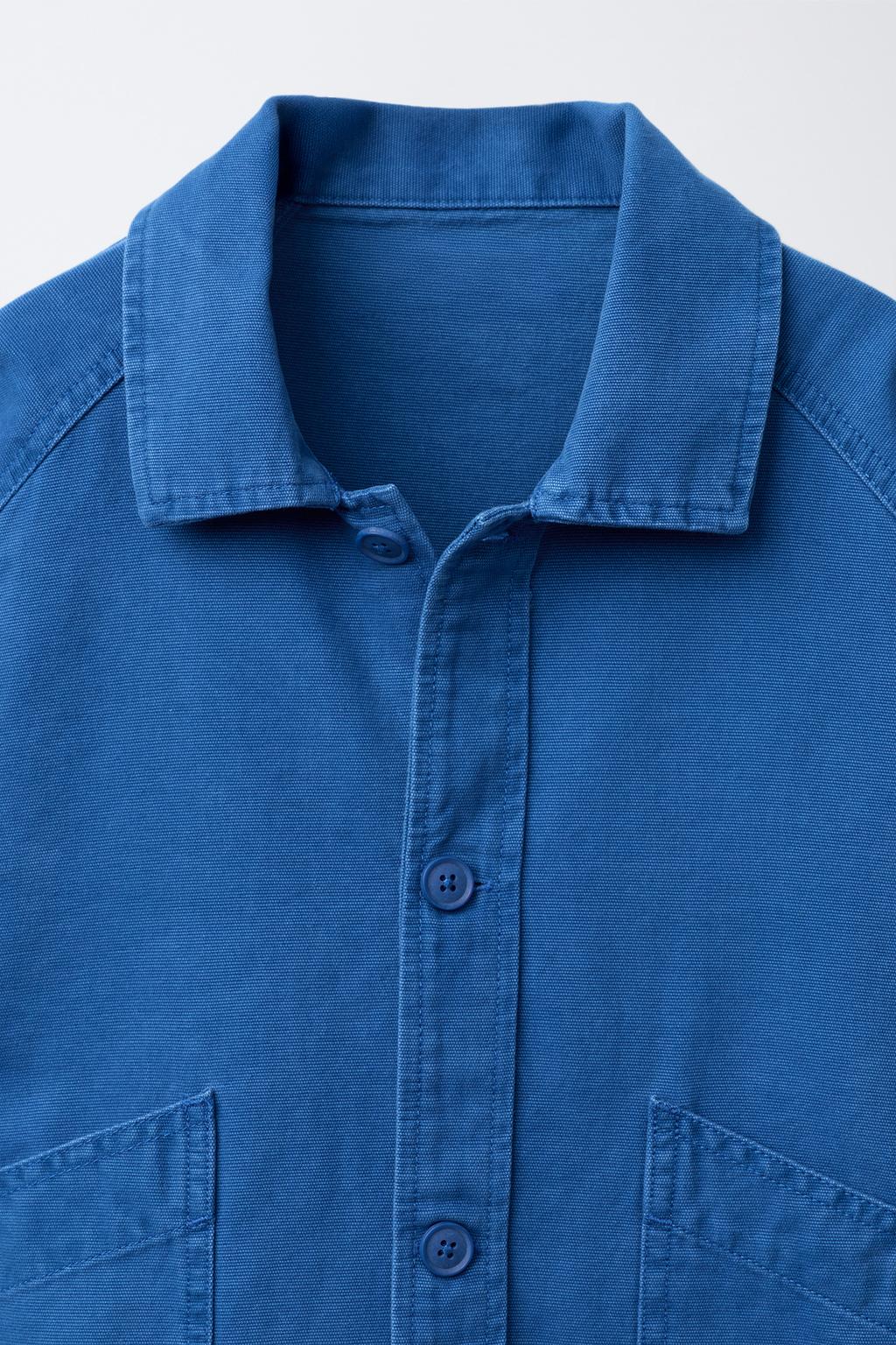 КУРТКА-РУБАШКА ИЗ ХОЛЩА С КАРМАНАМИ