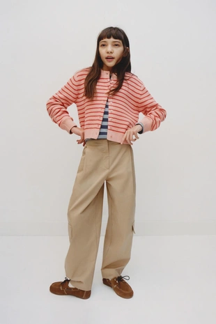 Кардиган в полоску- Заказать в России