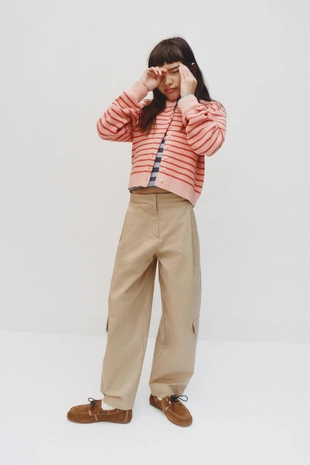 Кардиган в полоску- Заказать в России