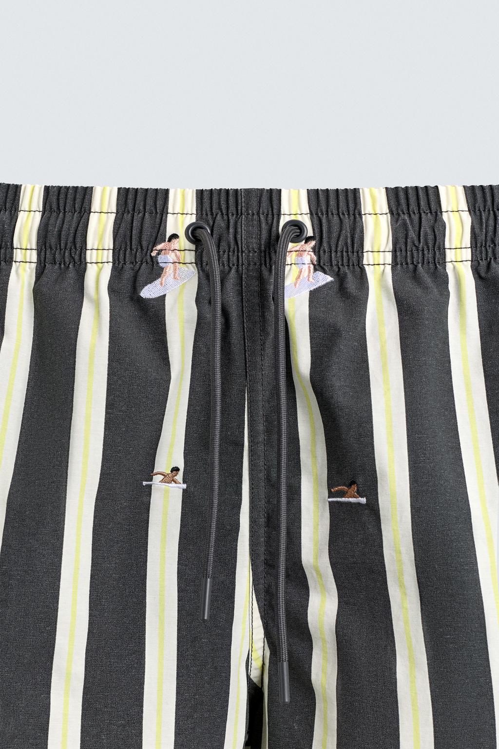 Вышитые плавательные шорты средней длины