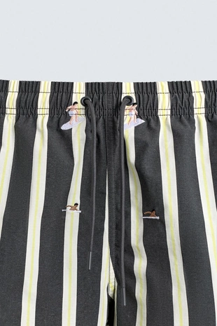 Вышитые плавательные шорты средней длины- Заказать в России