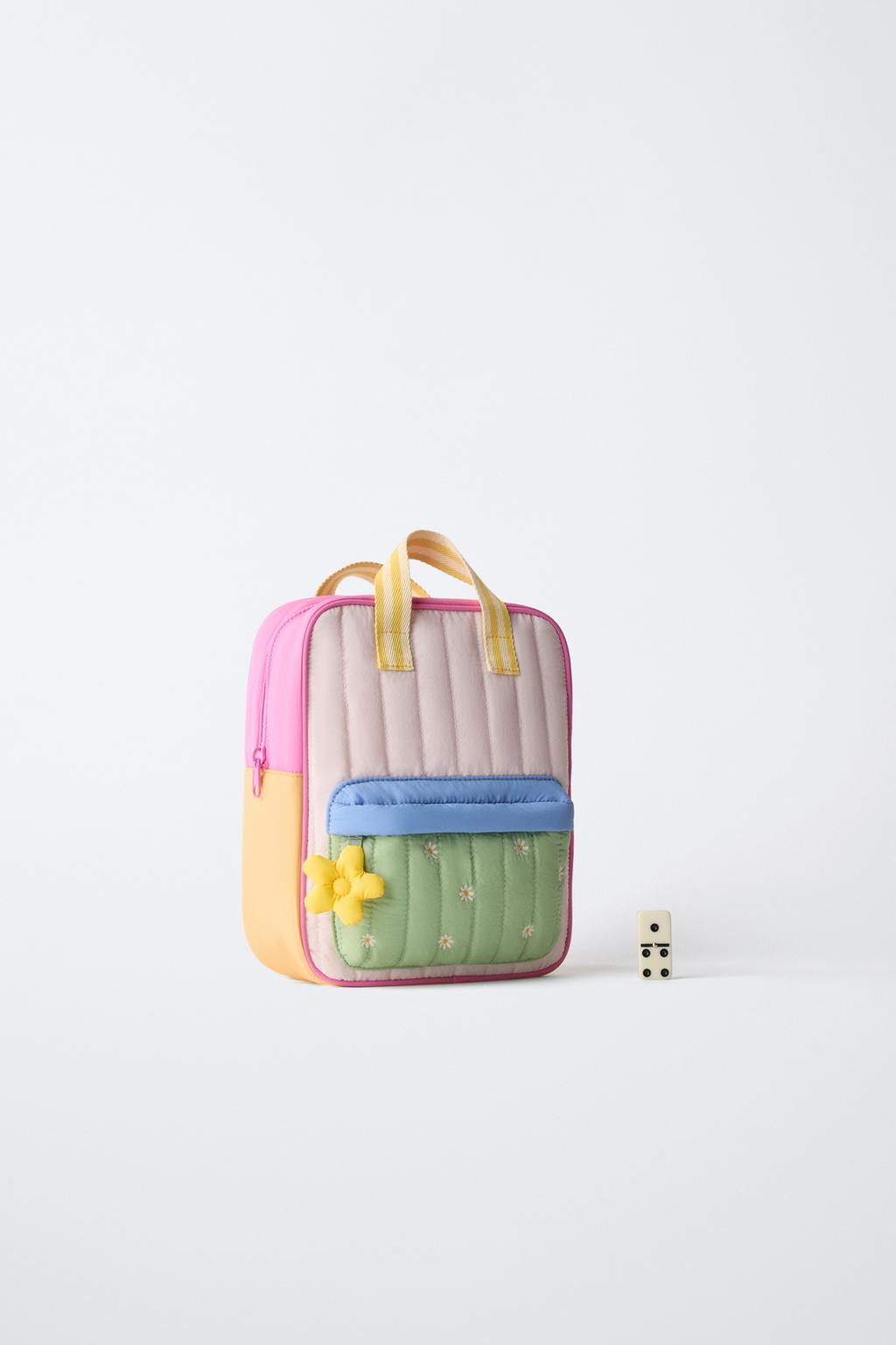 РАЗНОЦВЕТНЫЙ РЮКЗАК С ЦВЕТКОМ