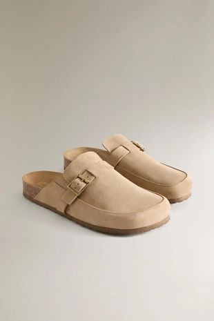 Клоги из кожи с пряжками- Заказать в России