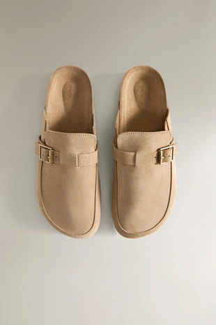 Клоги из кожи с пряжками- Заказать в России