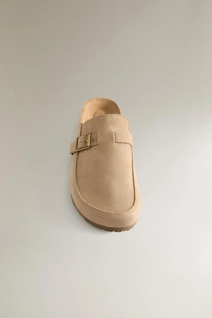 Клоги из кожи с пряжками- Заказать в России