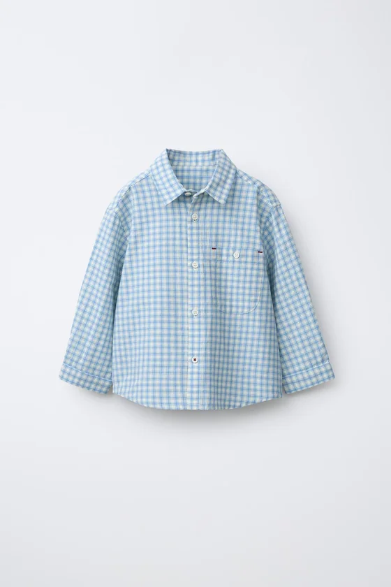 РУБАШКА В КЛЕТКУ С КАРМАНОМ