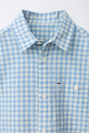 Рубашка в клетку с карманом- Заказать в России