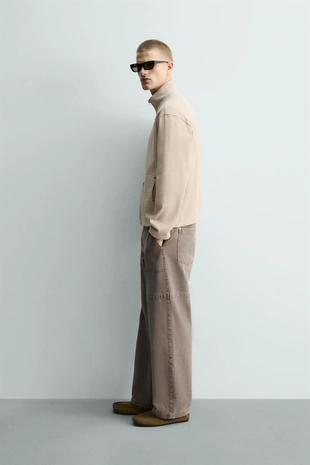 Толстовка с эффектом потертости на молнии- Заказать в России