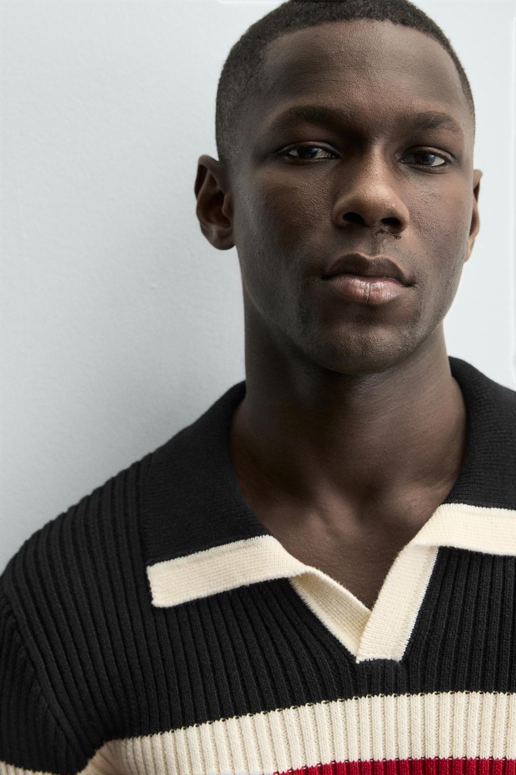 ТРИКОТАЖНОЕ ПОЛО ЖАККАРД В ПОЛОСКУ