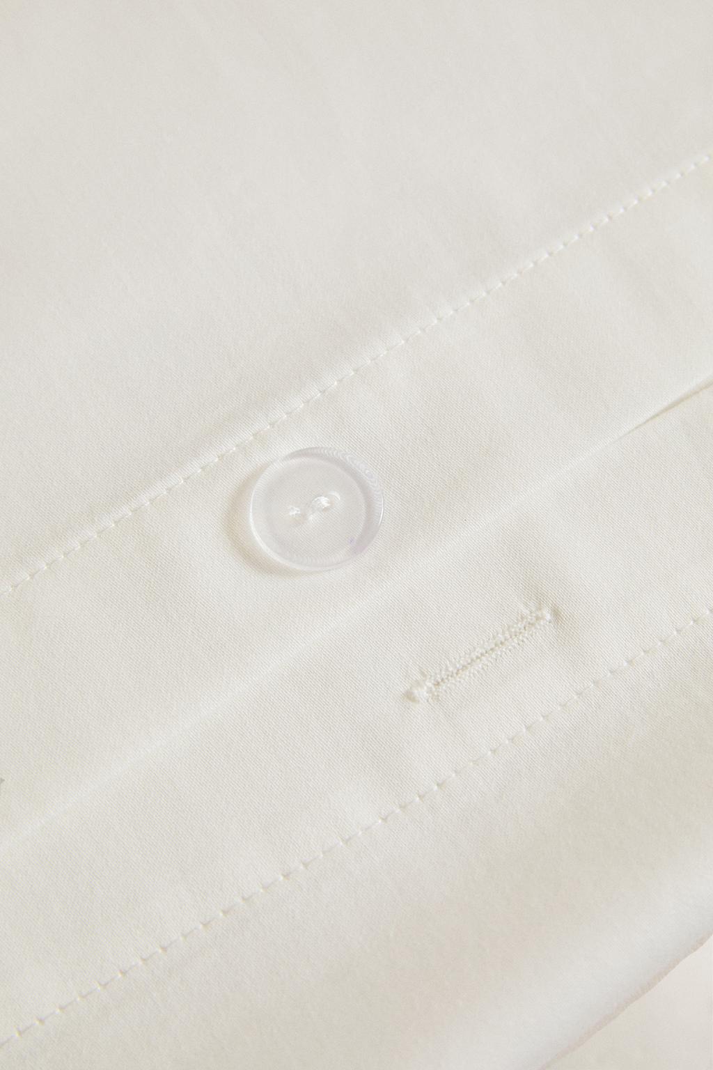 Двуспальный комплект из сатина с геометрической вышивкой