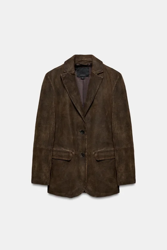 Эксклюзивный жакет из замши Zara «ZW» 
