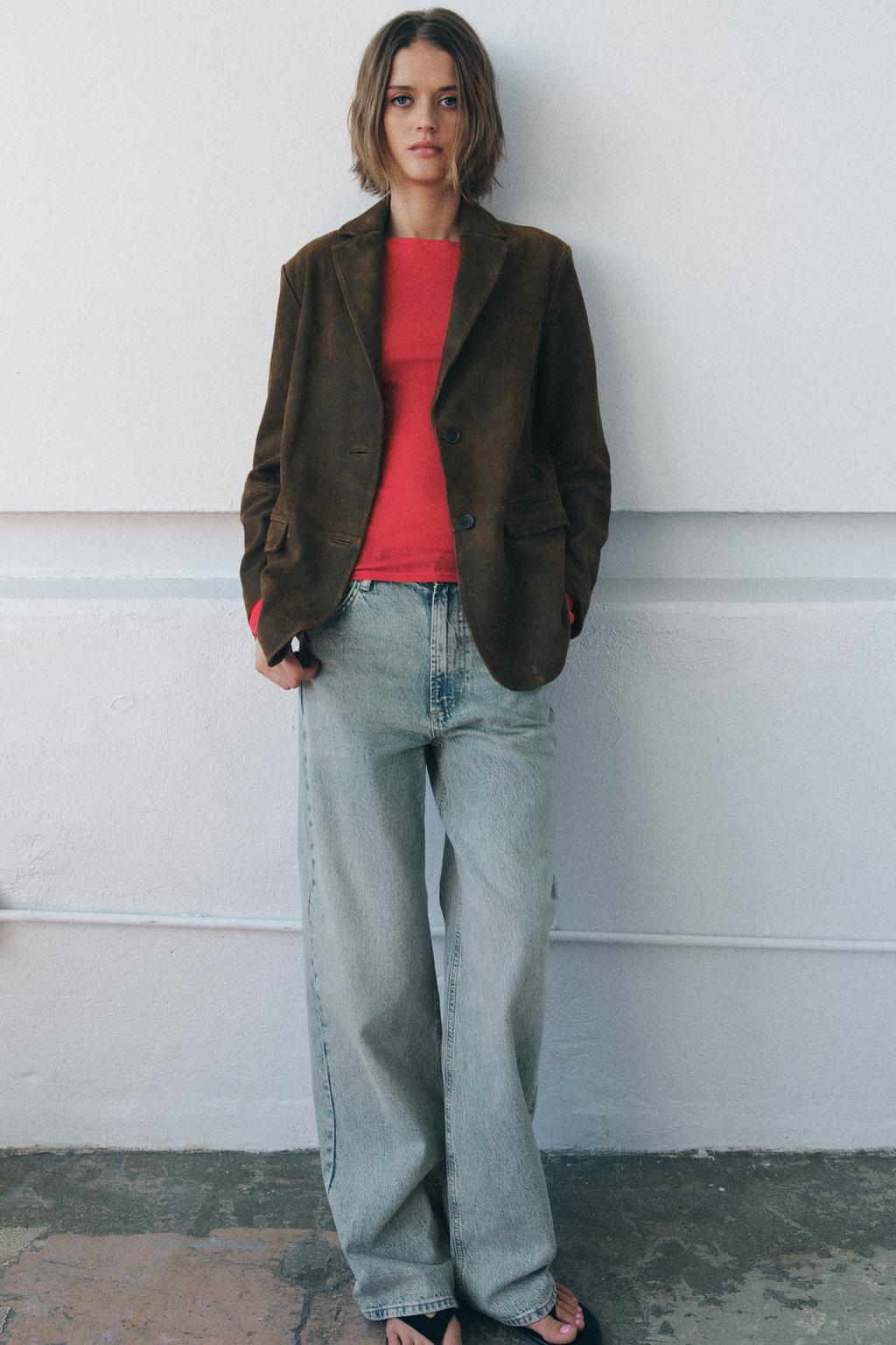 Эксклюзивный жакет из замши zw collection limited edition