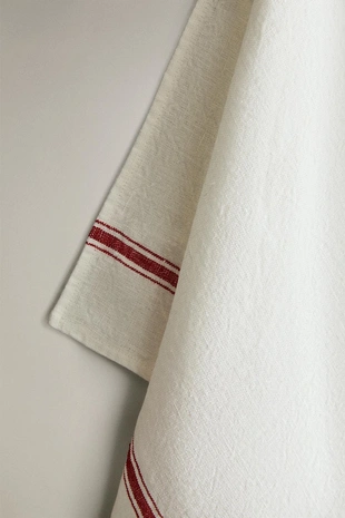 Полосатое полотенце из льна- Заказать в России