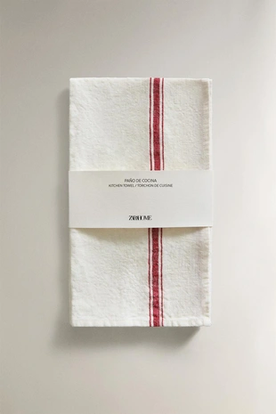Полосатое полотенце из льна- Заказать в России