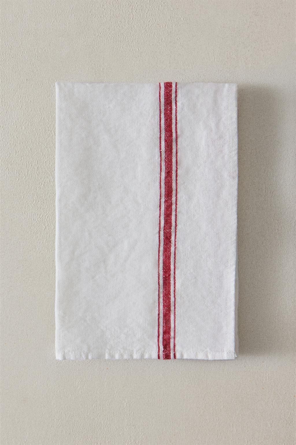 Полосатое полотенце из льна