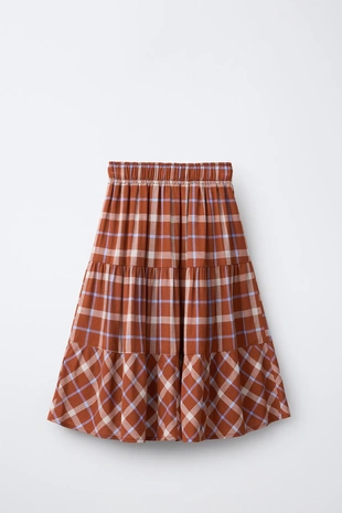 Юбка миди в клетку из панелей- Заказать в России