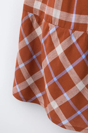 Юбка миди в клетку из панелей- Заказать в России