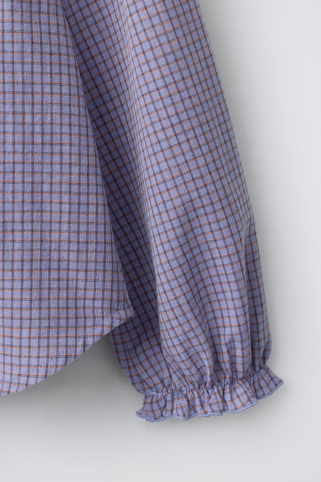 РУБАШКА В КЛЕТКУ С ВОЛАНАМИ