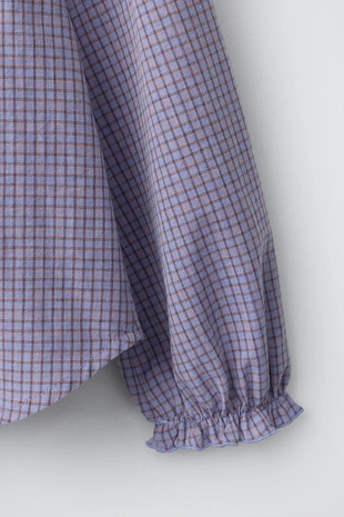 Рубашка в клетку с воланами- Заказать в России