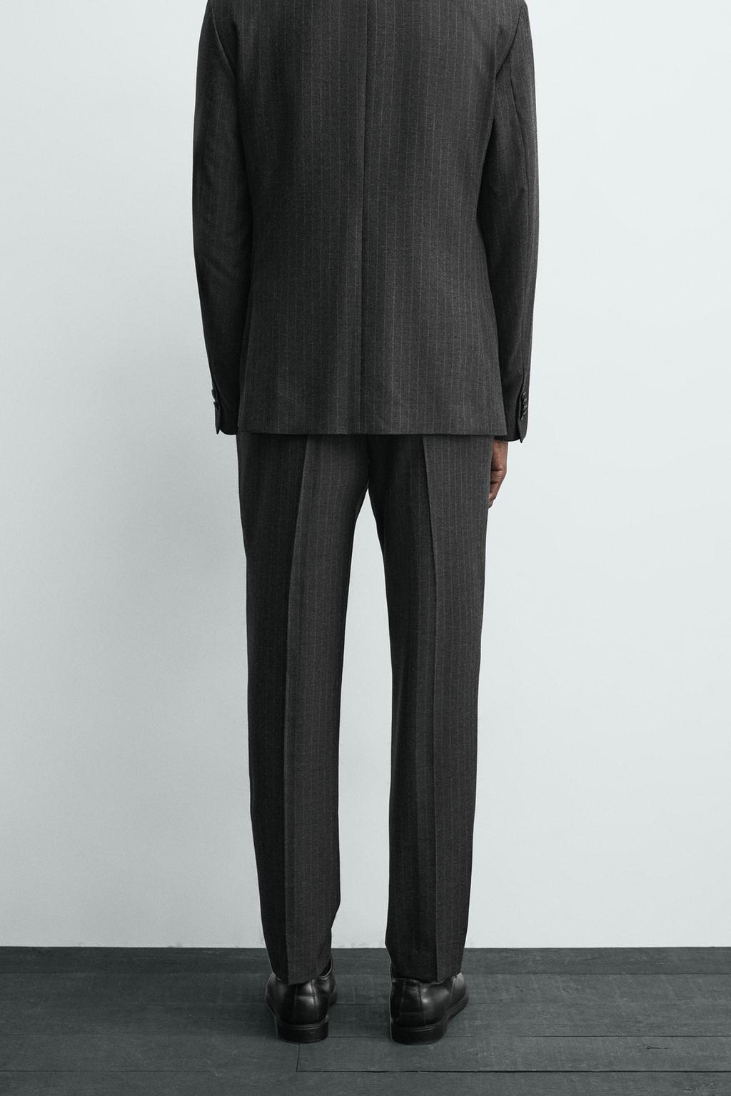 КОСТЮМНЫЕ БРЮКИ В ТОНКУЮ ПОЛОСКУ