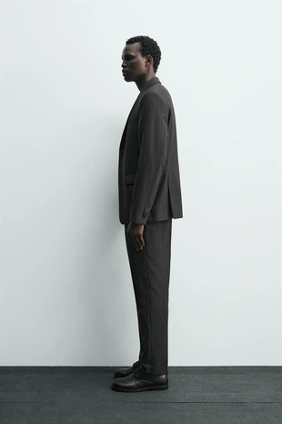 Костюмные брюки в тонкую полоску- Заказать в России