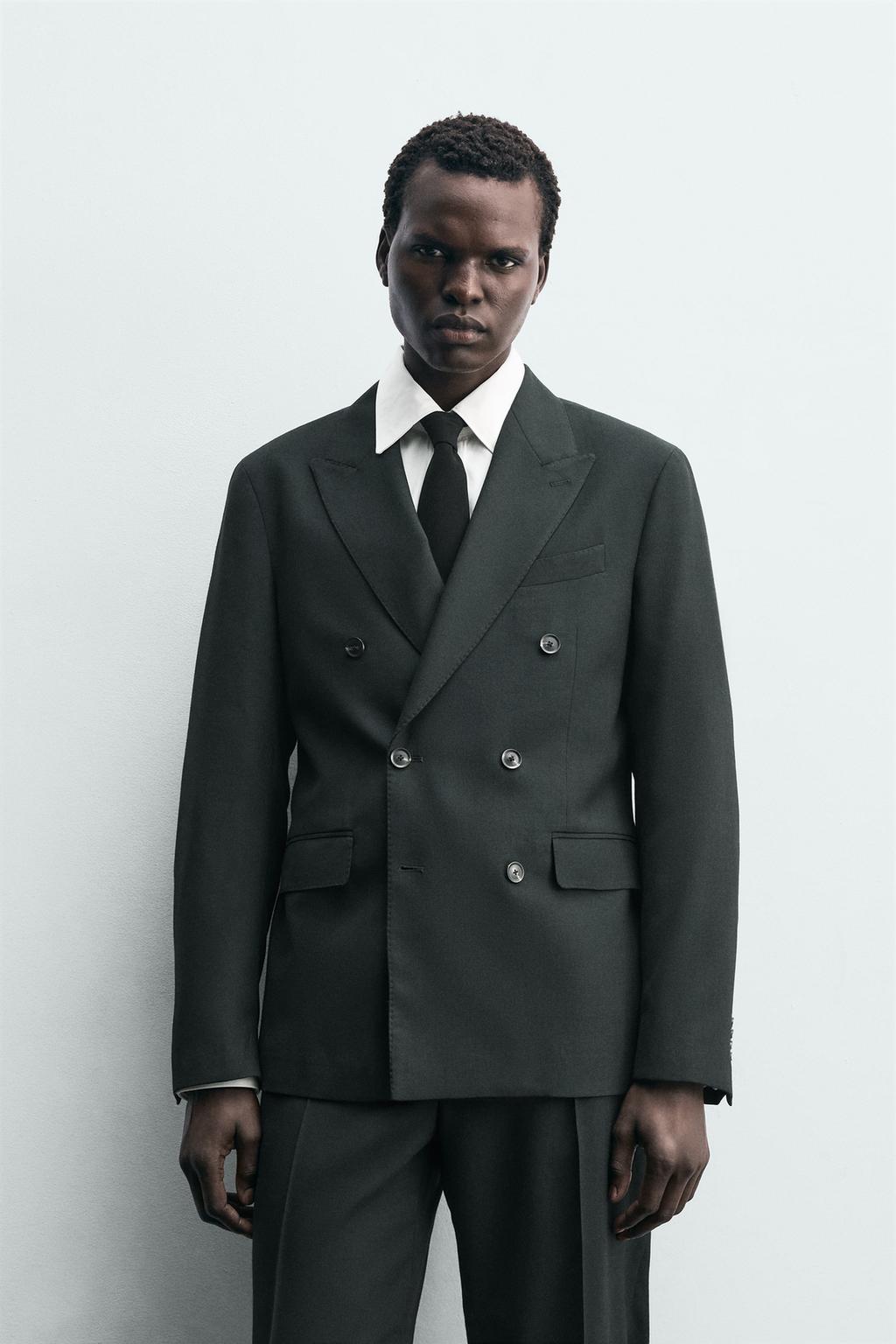 ДВУБОРТНЫЙ КОСТЮМНЫЙ БЛЕЙЗЕР ИЗ ШЕРСТИ