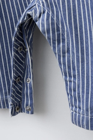 Комбинезон из саржи в полоску- Заказать в России