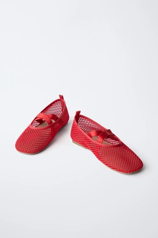 Балетки из сетчатой ткани- Заказать в России