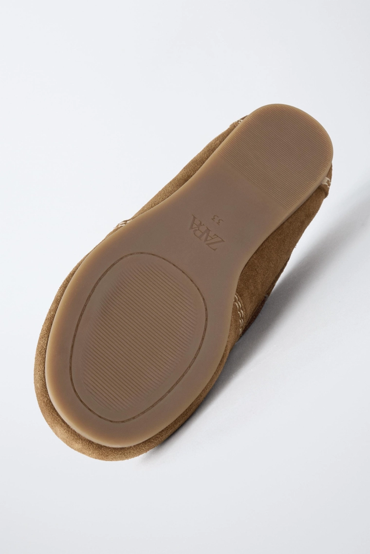 Мокасины из кожи с лодочной подошвой