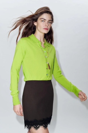 Юбка-шорты с кружевным краем- Заказать в России