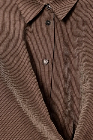 Рубашка с запахом в полоску- Заказать в России