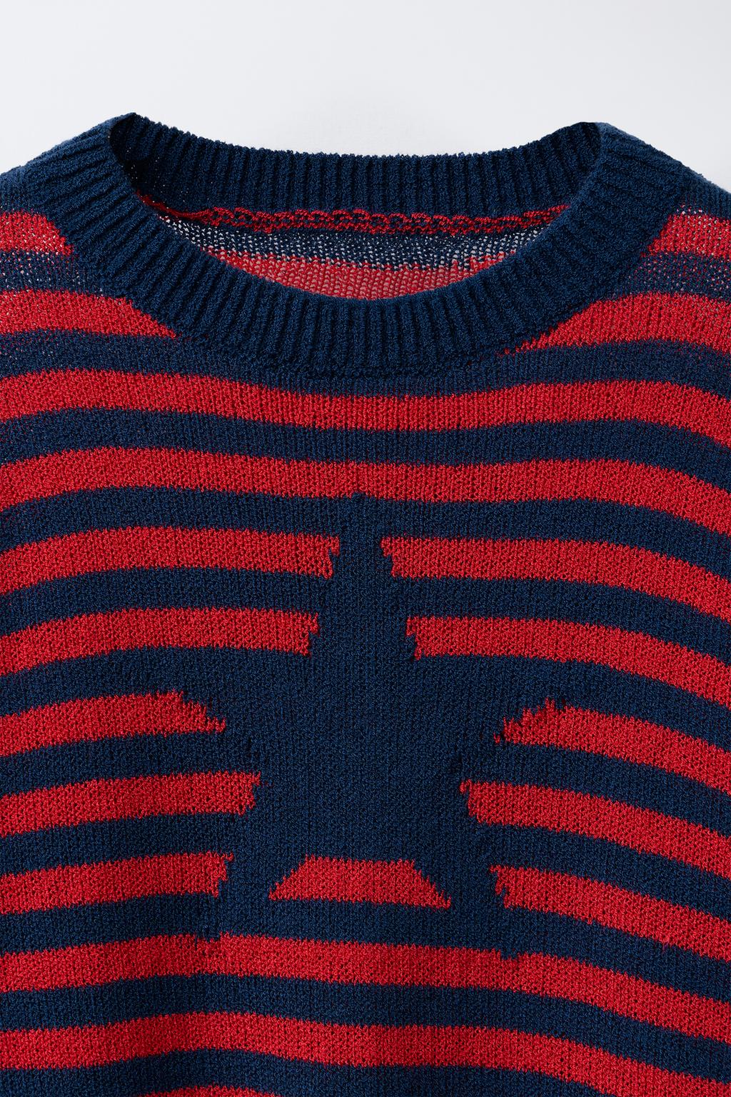 ВЯЗАНЫЙ ДЖЕМПЕР В ПОЛОСКУ СО ЗВЕЗДОЙ