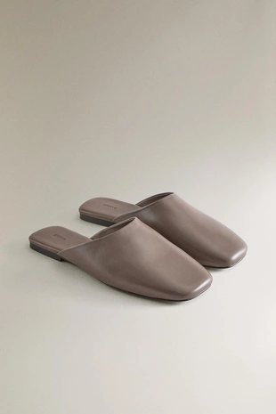 Кожаные сабо с квадратным носком- Заказать в России