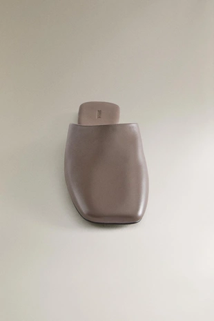 Кожаные сабо с квадратным носком- Заказать в России