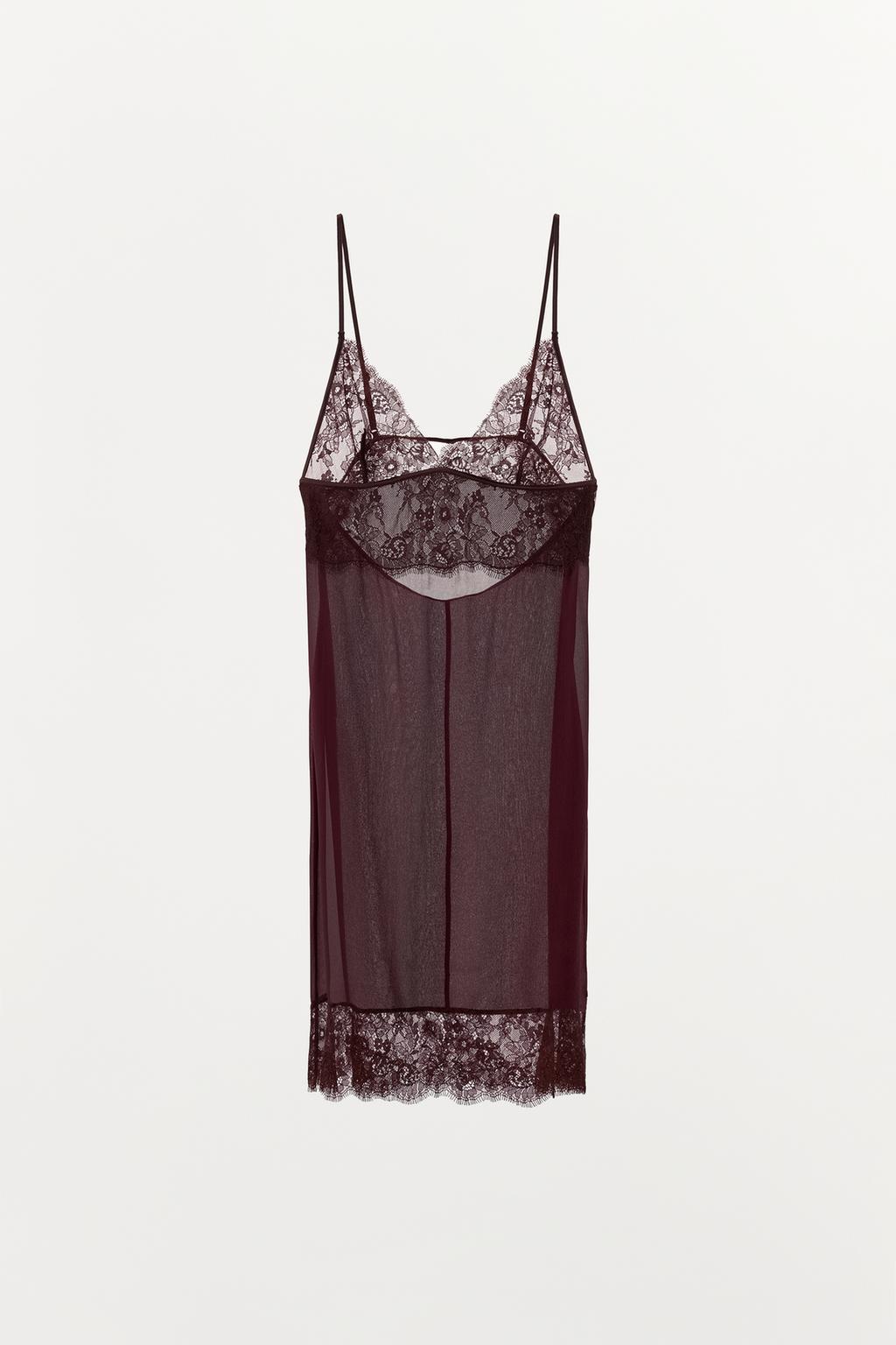 КОМБИНИРОВАННОЕ МИНИ-ПЛАТЬЕ С КРУЖЕВОМ