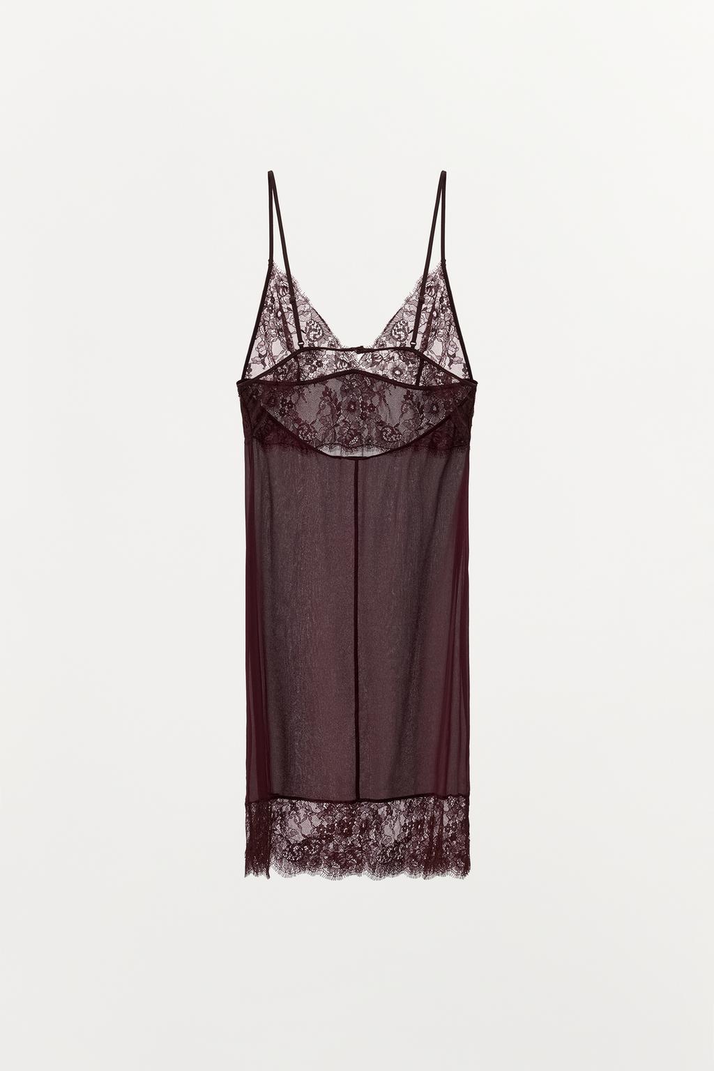 КОМБИНИРОВАННОЕ МИНИ-ПЛАТЬЕ С КРУЖЕВОМ